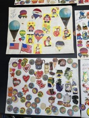 Vintage 80s Sticker Book Pages Scratch and Sniff Puffy Stickers Halloween