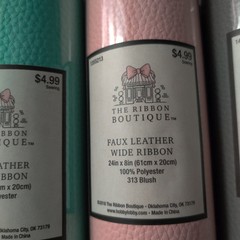5 Faux Leather Wide Ribbon Rolls & 6 Felt Sheets 12″ x 9″ Pastel Colors Crafts