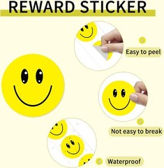 Happy Smile Face Stickers for School Reward Behavior Chart 1 inch S…