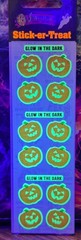 Sealed VTG SandyLion Glow In The Dark Stick-er-Treat Pumpkin Stickers ~ 1 Sheet