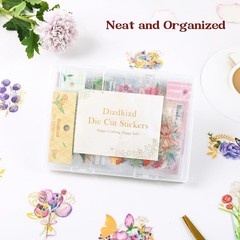 Gilding Flower Stickers 240 Pieces – Glitter Watercolor Transparent Stickers …