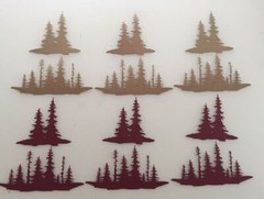 Tim Holtz Die Cuts * Forest Shadows * 6 Sets * White or Green Cardstock