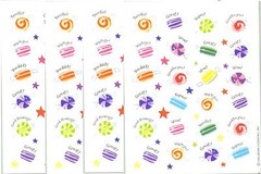 CANDY Sweets Reward 4 sheets HALLMARK Scrapbook Stickers!