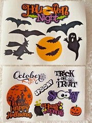 Scrapbooking Embellishment Halloween Witch Bats Ghost Pumpkin Stickers Sheet NEW