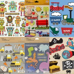 K&Company Scrapbooking Stickers boys girls toys Kids Park Fishing play Circus