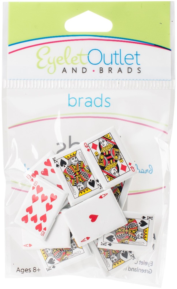 Eyelet Outlet Shape Brads 12/Pkg Card