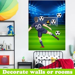 Soccer Party Games for Pin The Soccer on The Goal Party Games Football Poster…