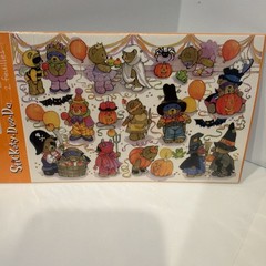 Lot of 3 pc Stickety Doo-Da HALLOWEEN Ghost Monster Cat Vampire Bat 2 Sheets NIP