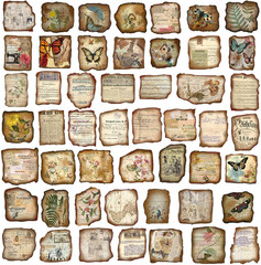 100 Pcs Vintage Journaling Stickers – Junk Journal Supplies with Antique Map Pri