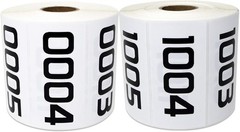2000 Consecutive Number Labels | Self-Adhesive Inventory Stickers – 3 x 1.5 in