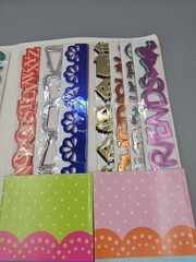 3 Birds Design Twinkle Papertrails 60 Diecut Foil + Glitter Cardstock Borders