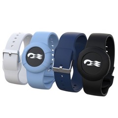 4~Pack Princess Cruise Medallion Wristbands 2 Sizes Black/Blue & White/Sky Blue