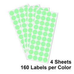 Pack of 2400 3/4″ Round Color Coding Circle Dot Sticker Labels – 15 Assorted …