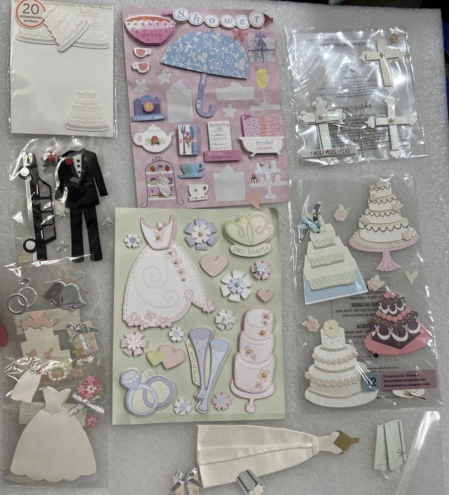 Lot Of Wedding Stickers Jolee’s Boutique Marcella k See All Pictures Scrapbook