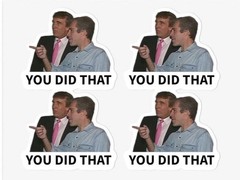 Trump Epstein You Did That Sticker FDT Anti Trump Gas Prices Meme Stickers Pack
