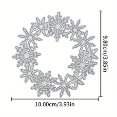 Snowflakes christmas wreath metal craft stencil die cut hair bowknot bow paper