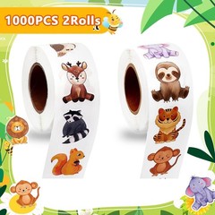 1000 PCS Forest Animal Reward Stickers for Kids, Teacher Classroom Supplies