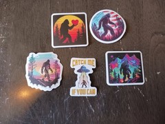 50 New Assorted Bigfoot Stickers