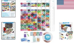 Color-Matched Organization Labels for Diamond Art & Embroidery – 489 Stickers