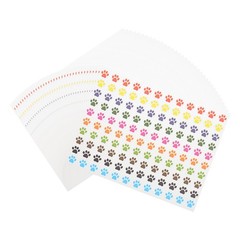 35Sheet Paw Print Stickers 0.35″ Multicolor 4200Pcs Self-Adhesive Dog Paw Label