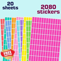EgretLFsail 1×3/8″ Rectangular Color Labels 2080 Pcs