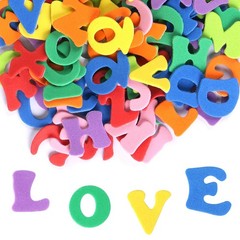 MIDELONG Foam Letter Stickers, Colorful Self-Adhesive A-Z Alphabet Multicolor