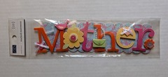 Mother Karen Foster Stacked Statement Scrapbooking Title Sticker RARE