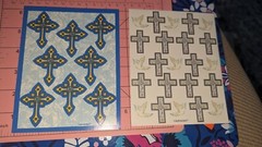 Vintage Religious Stickers Crosses Amscan Lot Of 2 Sheets