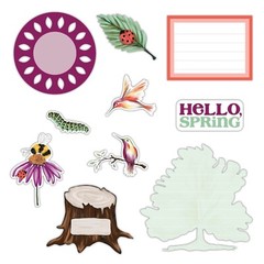 Creative Memories Painted Garden Embellishments 2023 Die Cuts & Gemstone Stkers