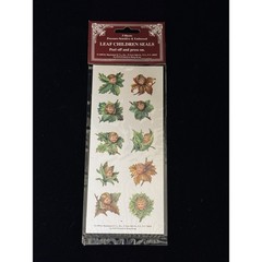 Shackman Sticker Package No 9134 Leaf Children Seals VTG 90s Fall Face Child