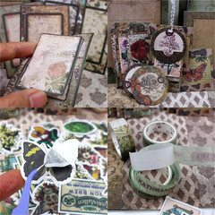 Vintage Scrapbooking Supplies Kit, 185Pcs Junk Journal Kit