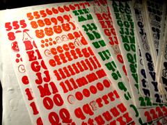 Unknown Brand ABC/123 Sticker Lot LETTERS NUMBERS