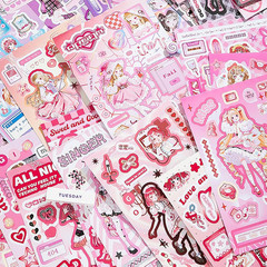 Cute Scrapbook Stickers Book – 500 Pre-Cut A5 Size Cute Girl & Kawaii People Sti