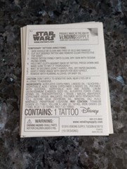 Star Wars Vending Machine Sticker Tattoo Set 2015 RARE Party Favor Lot Mix