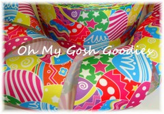 3″ BRIGHT JUMBO EASTER EGGS OH MY GOSH GOODIES GROSGRAIN RIBBON 4 CHEER HAIRBOW