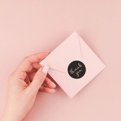 1000 Count Faux Glitter 1.5″ Thank You Stickers – Perfect for Gifts & Favors