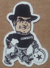 Cowboy Joe Dallas Cowboys mascot die-cut decal sticker