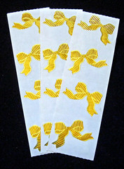 Mrs Grossman Three Vintage 2×6 inch Sheets Embossed ‘French Bows’