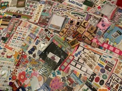 Huge Lot Art / Journal / scrapbooking 1025+ Supplies Stickers EMBELLISHMENTS NEW