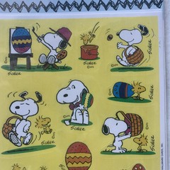 Vintage Peanuts Snoopy Heartline Hallmark Easter Spring Stickers Sealed 4 Sheets