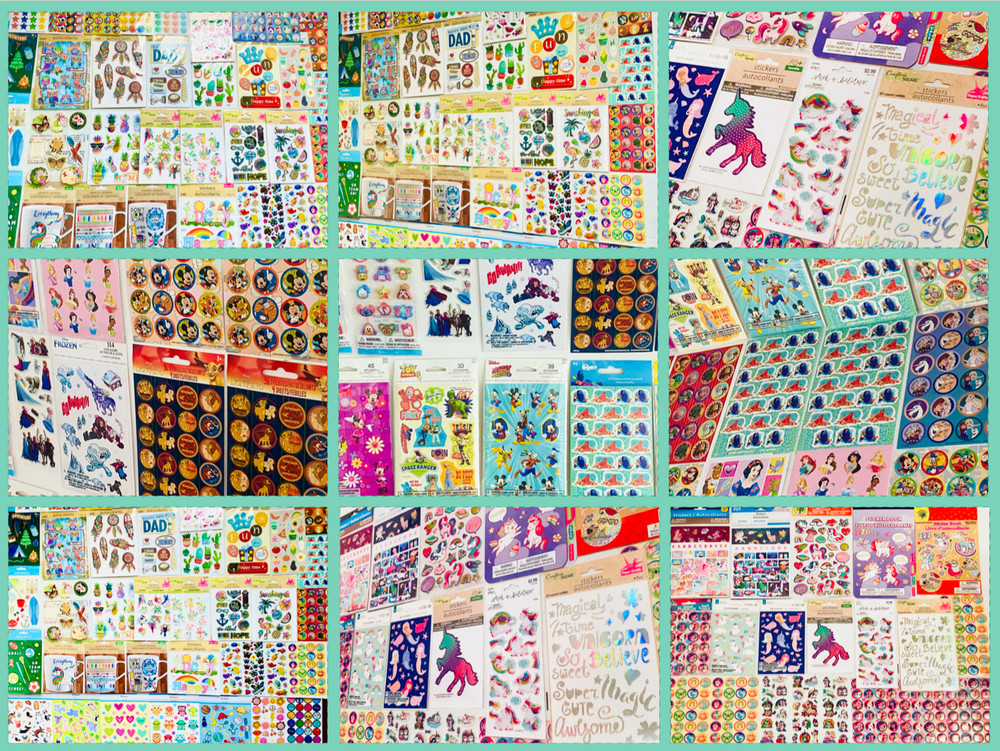 850 Fun STICKERS! Cheerful Themes Bright Colors Creative Project DIY