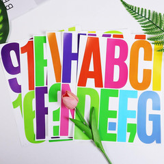 18 Sheets Letter Number Stickers, 5 Inch Self-Adhesive Vinyl Alphabet Punctuatio