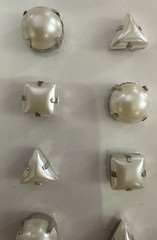 WHITE PEARL SET GEMS Dimensional Stickers(20pc) Jolee’s•Necklace•Card Making•