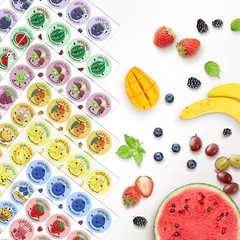 VKPI Scratch and Sniff Stickers, 864 Pieces Fruits and Foods Smelly Stickers,…