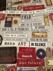 280 Pc Vintage Style Ephemera Tags Tickets Word Strips Chipboard Craft Lot