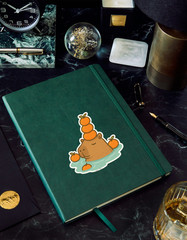 Capybara Orange Bath Sticker – Cute Chill Vinyl Hot Spring Animal Decal