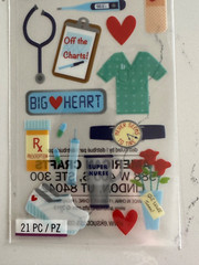 Sticko Autocollant Registered Nurse Stickers Chart Shoes RX Scrubs Flowers Heart