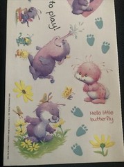 Miss Elizabeth’s Stickers Playtime Cute Monsters Animals Playing Bike Scooter