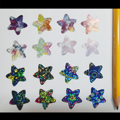 1000Pcs Space Star Stickers for Kids Boy Girl Teacher Colorful Pentagram Childre