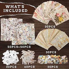 300PCS Vintage Scrapbooking Supplies Scrapbook Paper Vintage- 300PCS Mix